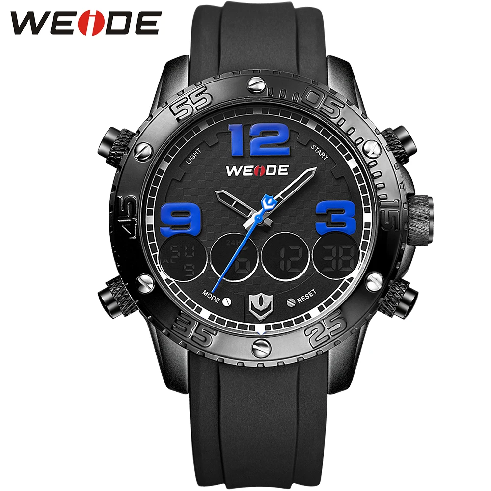 

WEIDE Brand High Quality Men's Watch Round Analog-Digital Complete Calendar Display Fashion Wrist Watch Relojes Free Shipping
