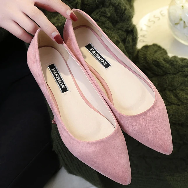 hot pink pointed flats