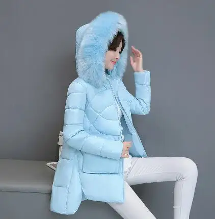 

Maternity Winter Coat Fashion Women Faux Fur Hood Outwear Pregnant Snow Wear Parka Winter Maternity Thick Cotton-Padded Jacket