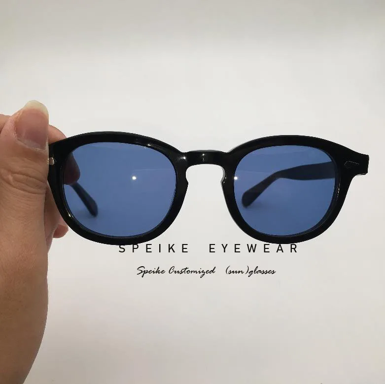 Speike индивидуальные солнцезащитные очки высокого качества Джонни Деппом Lemtosh Стиль черная рамка с тонированные близорукость очки 44/46/49 мм