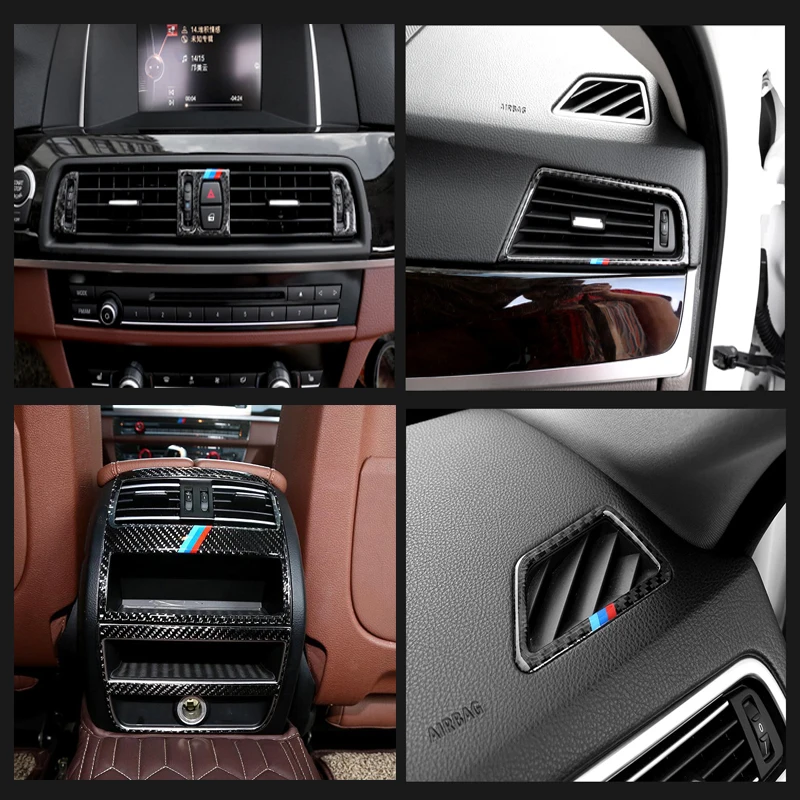 Аксессуары для BMW 5 серии F10 F18 автомобильная консоль из углеродного волокна