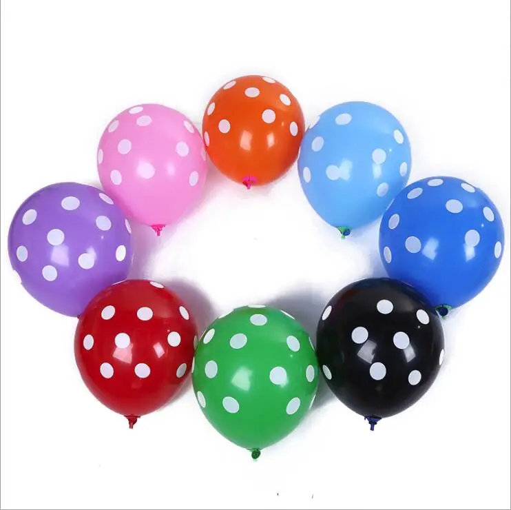 ZHEYIKE 5 шт. Balony Dot латексные шары Круглый волновой точки шар Дети День рождения