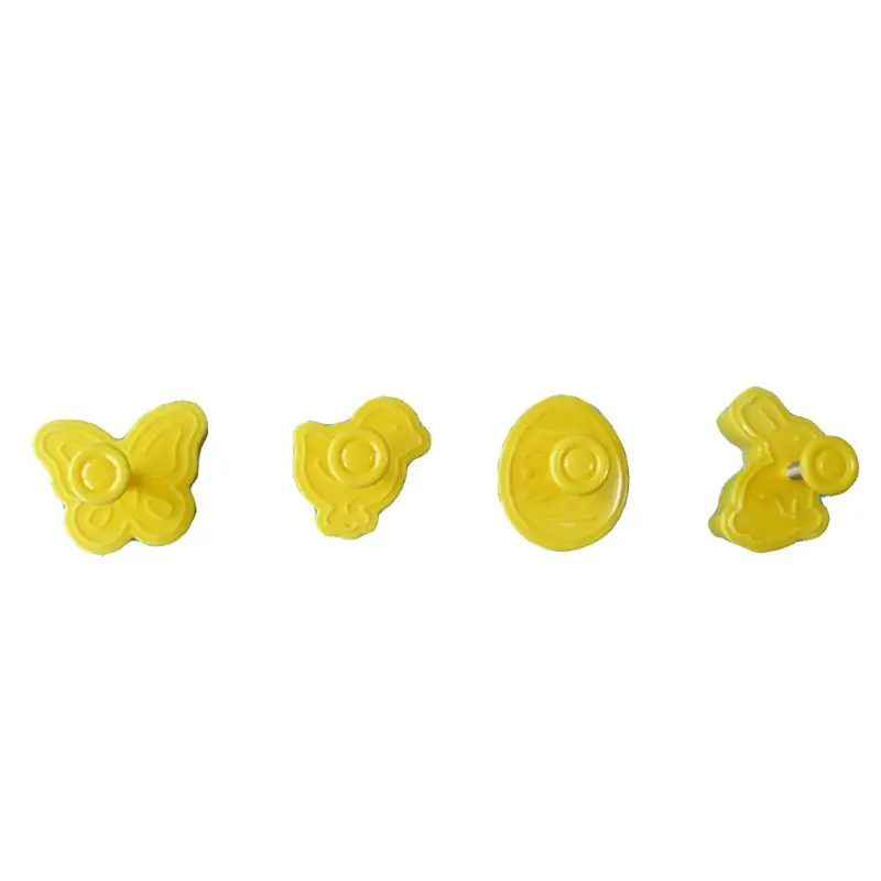 

4Pcs/Set Plastic Easter 3D Cartoon Bunny Shape DIY Fondant Cookie Plunger Cutter Kitchen Biscuit Stamp Pastry Mold Cake Decorati