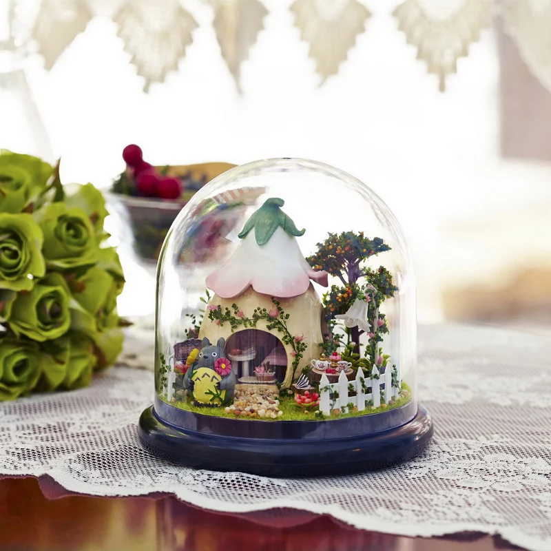 Happy Rabbit Glass Ball DIY 3D Dollhouse