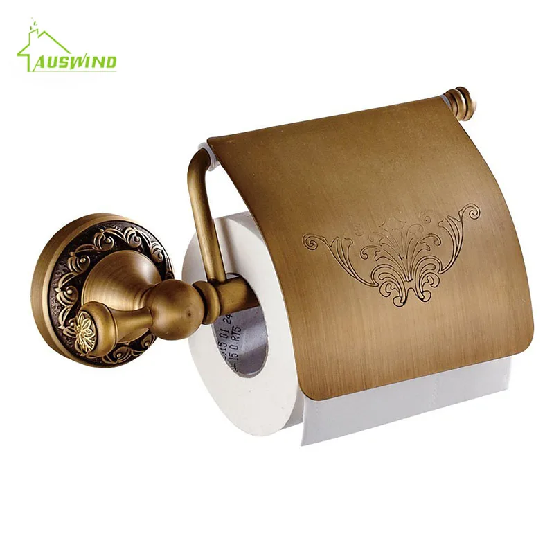 Европейские антикварные держатели для туалетной бумаги, латунные Резные держатели для туалетной бумаги, золотые Pvd Ti цветочные аксессуары для ванной комнаты, товары