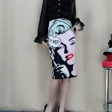 Европейский станция Демисезонный корейский половина Длина юбка стройнит фигуру с юбкой в стиле хип-хоп для открытия один шаг юбка(T5