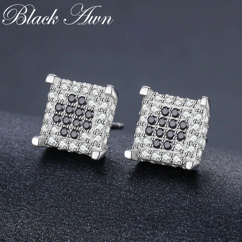 Женские серьги гвоздики из серебра 925 пробы T192|stud earrings|engagement jewelry |
