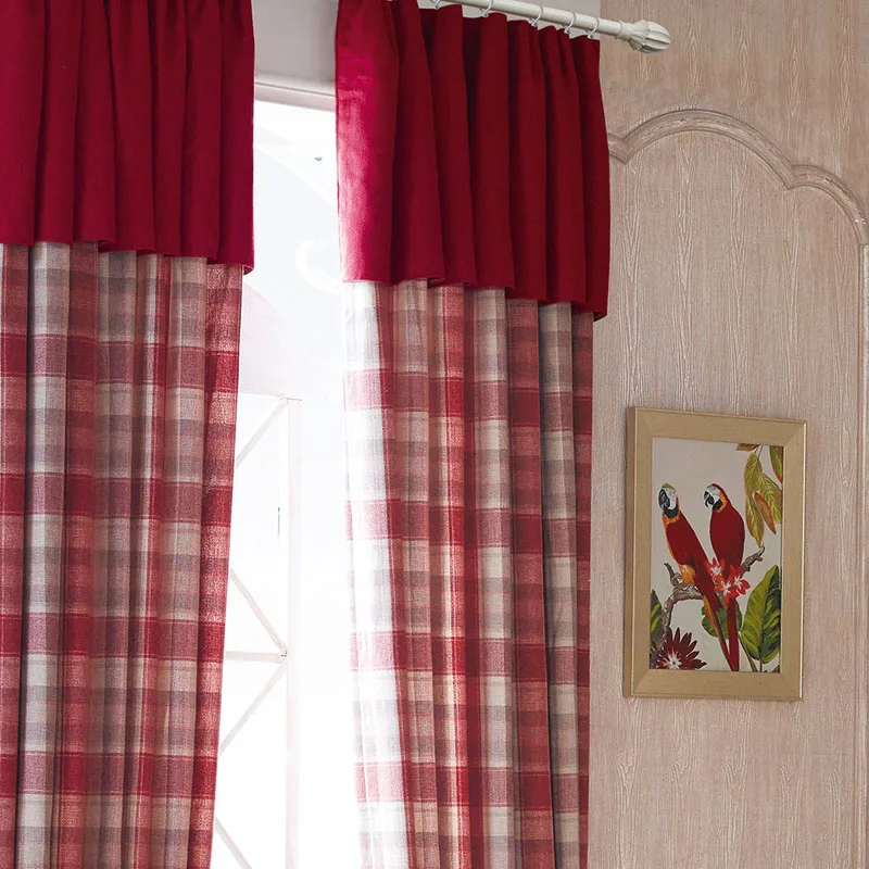 Luxury Scotland Curtains For Living Room Thick Plaid Drapes For