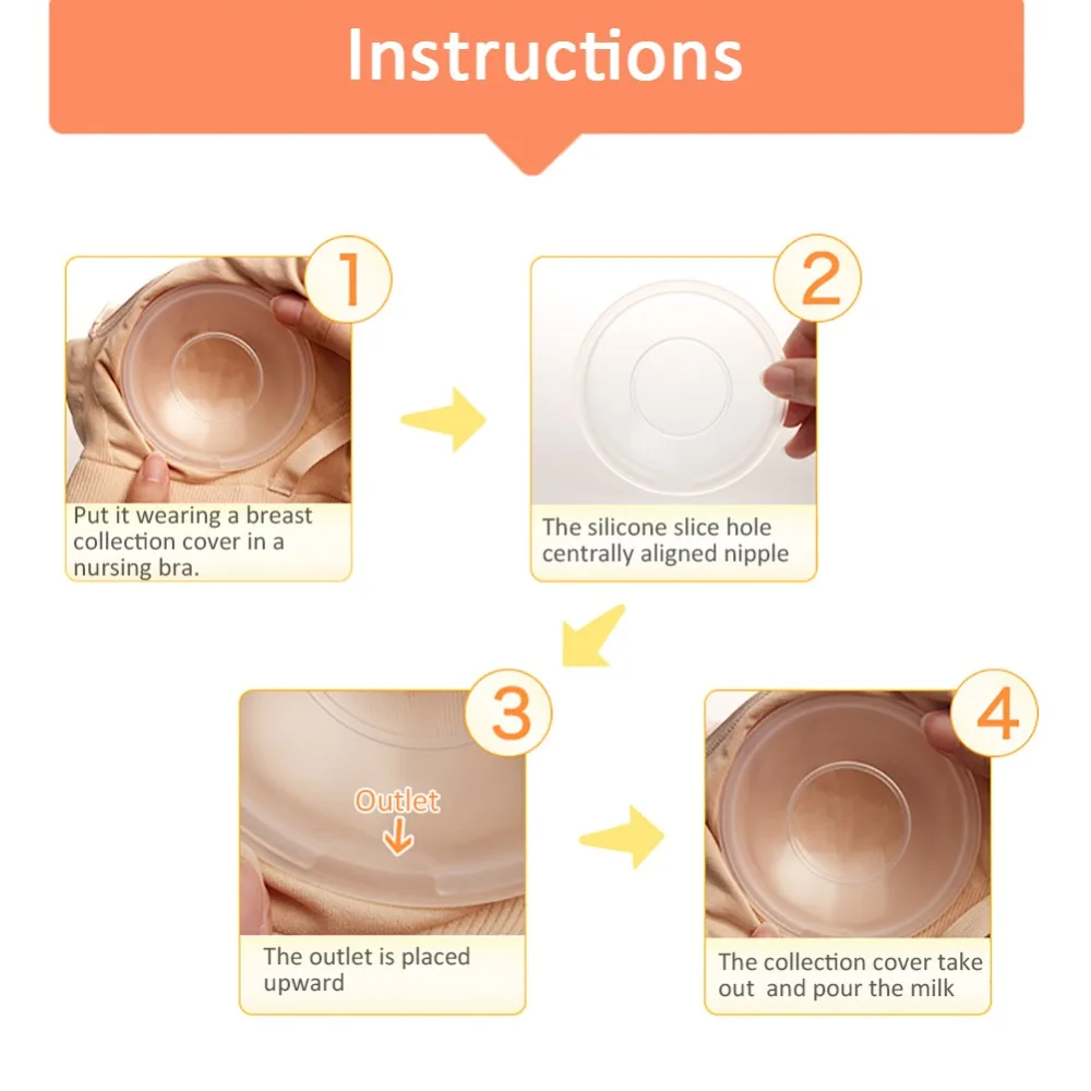 2Pairs Reusable Anti-Overfill Breast Pad Baby Feeding Breast Pad Washable Breathable Nursing Pad Waterproof Mom Postpartum P (3)