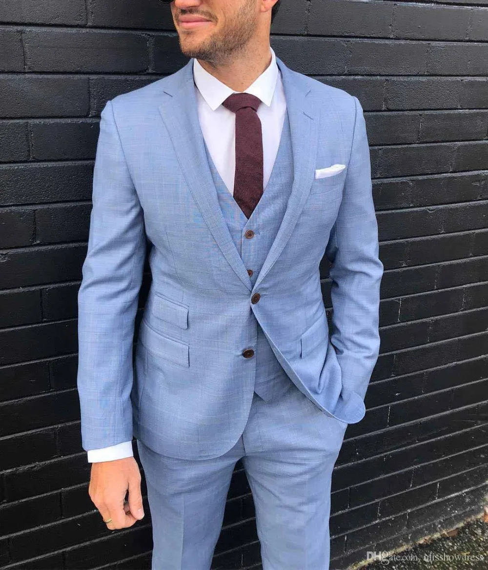 

2020 New Wedding Groom Tuxedos Men Suits Formal Suit for Men Two Button Wedding Bestmen Tuxedos (Jacket+Vest+Pants) Custom Made