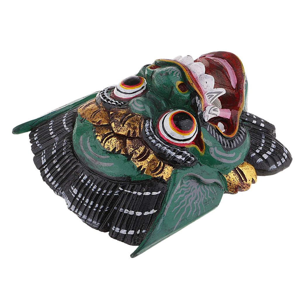 MagiDeal Antique Asian Thailand Wooden Carving Facial Mask Wall Hanging Art Crafts DIY Home Decoration