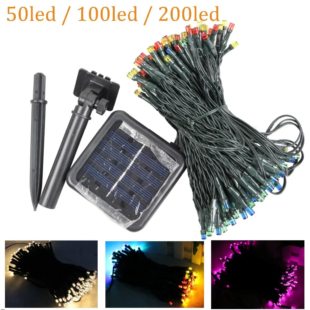 50/100/200 LED Christmas Lights solar led fairy string light fairy light Xmas 22M Waterproof ...
