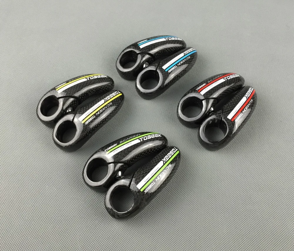 TOSEEK 3K Carbon Fiber Bicycle Bar Ends Handlebar Mountain Bike MTB Ergonomic Bar End Superlight