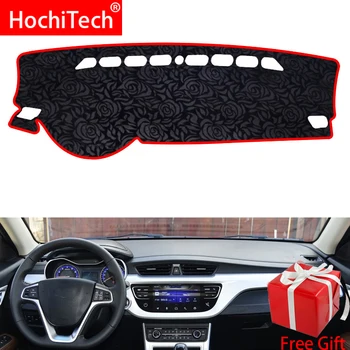 

Rose Pattern Non-slip Dashmat Dash Mat Dashboard Cover Pad Cover Carpet Car Sticker for GEELY VISION 2018 Car Styling
