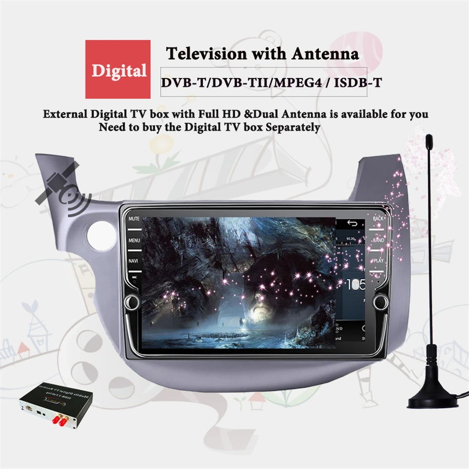 Excellent 2 Din 9" Octa Core Android 9.1 Fit HONDA FIT JAZZ 2006 - 2013 radio Head Unit Multimedia Navigation GPS gps dvd bluetooth player 11