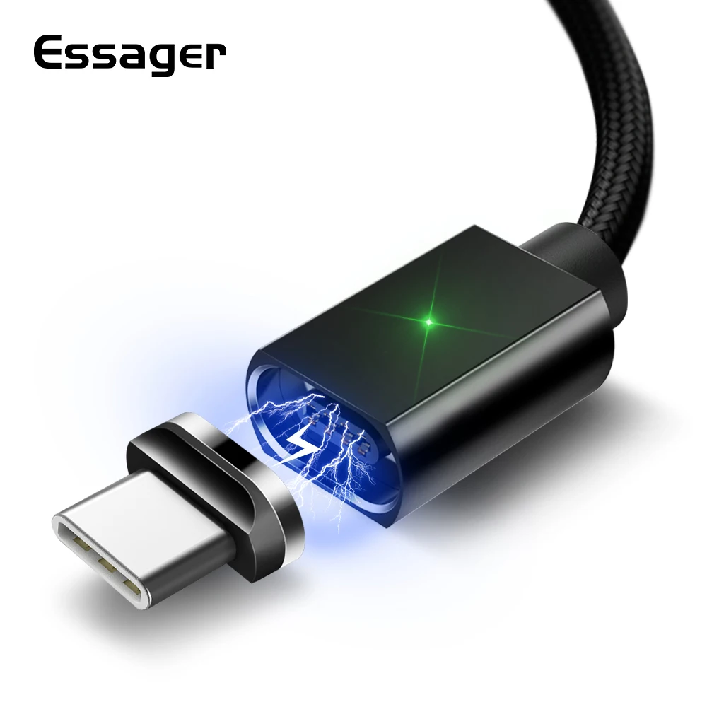 

Essager Magnetic 3A Type C USB Cable Fast Charging Charge Data Wire Cord USB-C Magnet Charger Type-c Cable For Sumsung Xiaomi