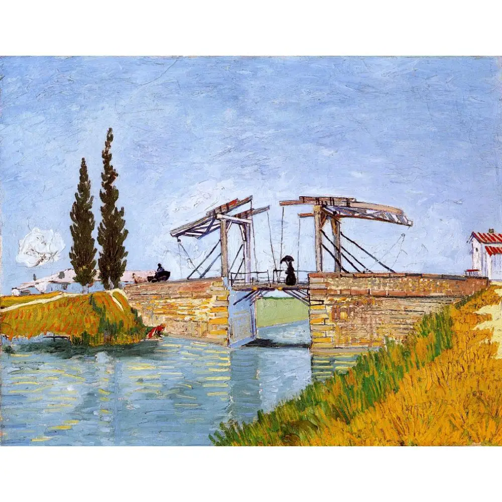 De Brug Van Langlois Vincent Van Gogh Olieverfschilderijen Reproductie  Landschap Art Hand Geschilderd Converteren Foto Op Canvas Voor Thuis  Muur|Schilderij \u0026 Schoonschrift| - AliExpress