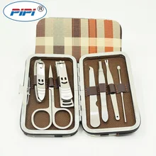 7 шт. маникюрный набор и набор педикюра, ножницы, пинцет, Ножи утилита палочка для ушей, маникюрный комплект для стрижки из нержавеющей стали для ухода за ногтями, инструменты для вышивки