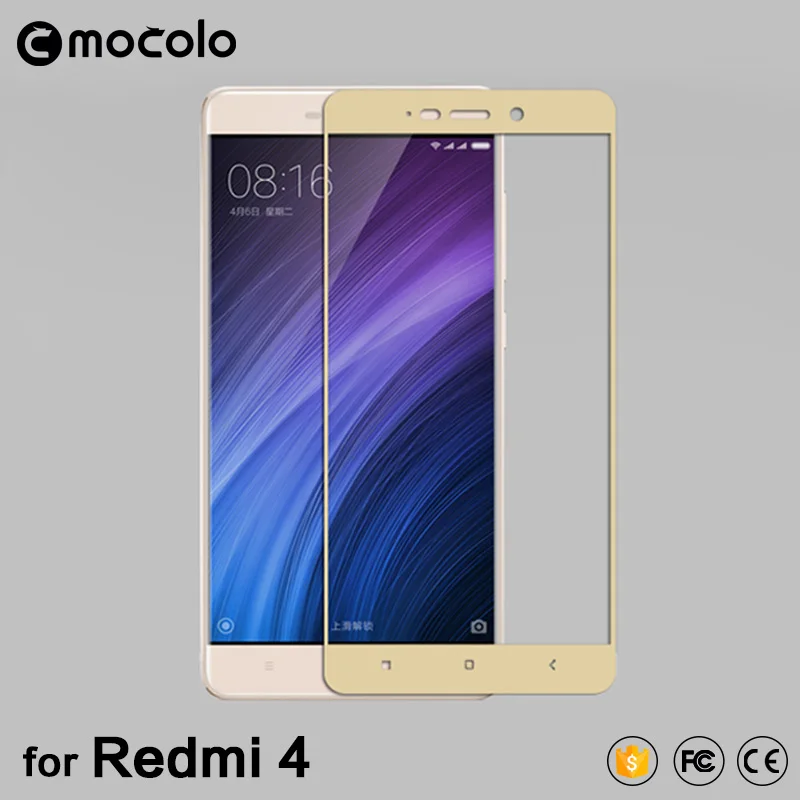 Полное покрытие цвет стекла фильм Mocolo Закаленное Стекло-Экран Протектор для Xiaomi MI Redmi 4 redmi 4 pro hongmi 4 премьер