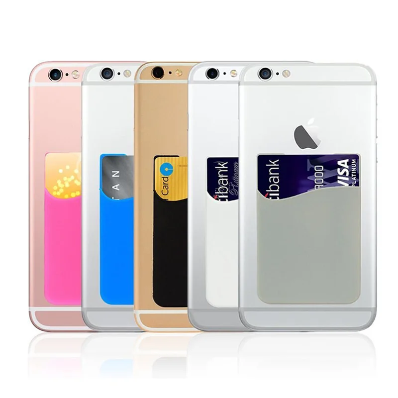 Beste 2 stks Achterkant 3 M Sticker SIM ID Creditcard Pocket Pouch Houder Pop Voor iPhone Samsung Socket Android Smartphones