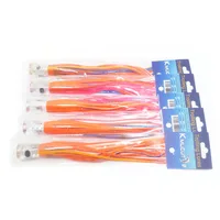 5 Pcs Deep sea Big weight lure Tournament Resin Head and Skirt Trolling Marlin Lures 8 inch 60 g sea fishing lure