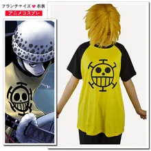 Anime de One Piece Trafalgar Law Algodón de Manga Corta Camiseta Cosplay Traje Camiseta Ocasional de La Nueva Manera 2016