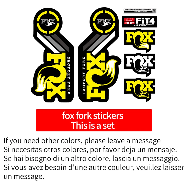 Fox FLOAT 40th anniversary special edition fork stickers fox fork stickers decals