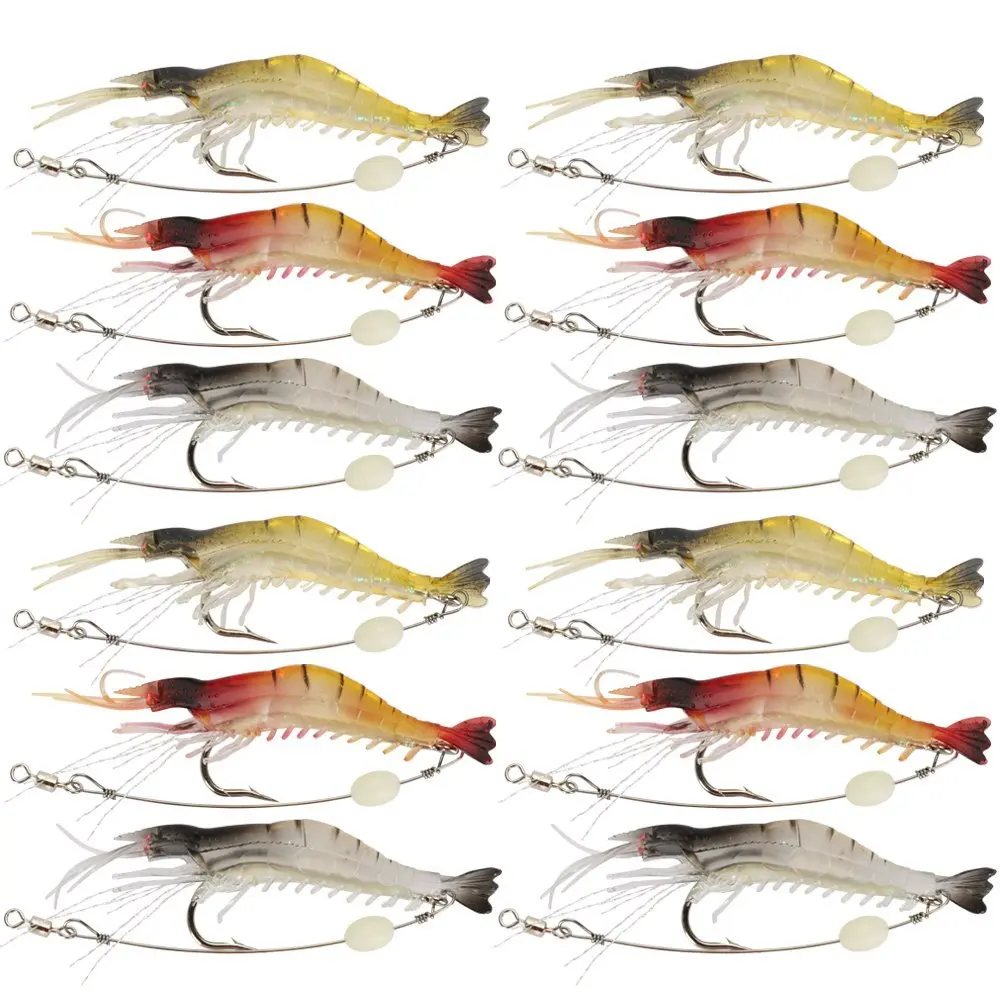 Soft Lures Shrimp Bait Set, Freshwater/ Saltwater, Trout Bass Salmon