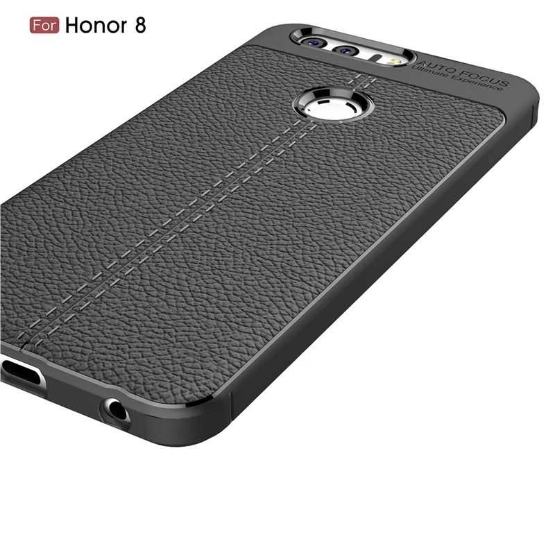 Силиконовый чехол личи кортекс для huawei Honor 8 funda hoesje lychee кожаный Матовый Мягкий ТПУ