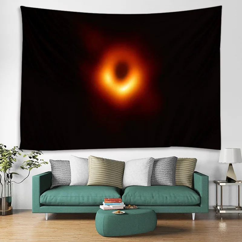 

3D Black hole Tapestry Science space universe Future Technology Pattern Throw Yoga Rug chakra Wall Hanging Modern Home Decor