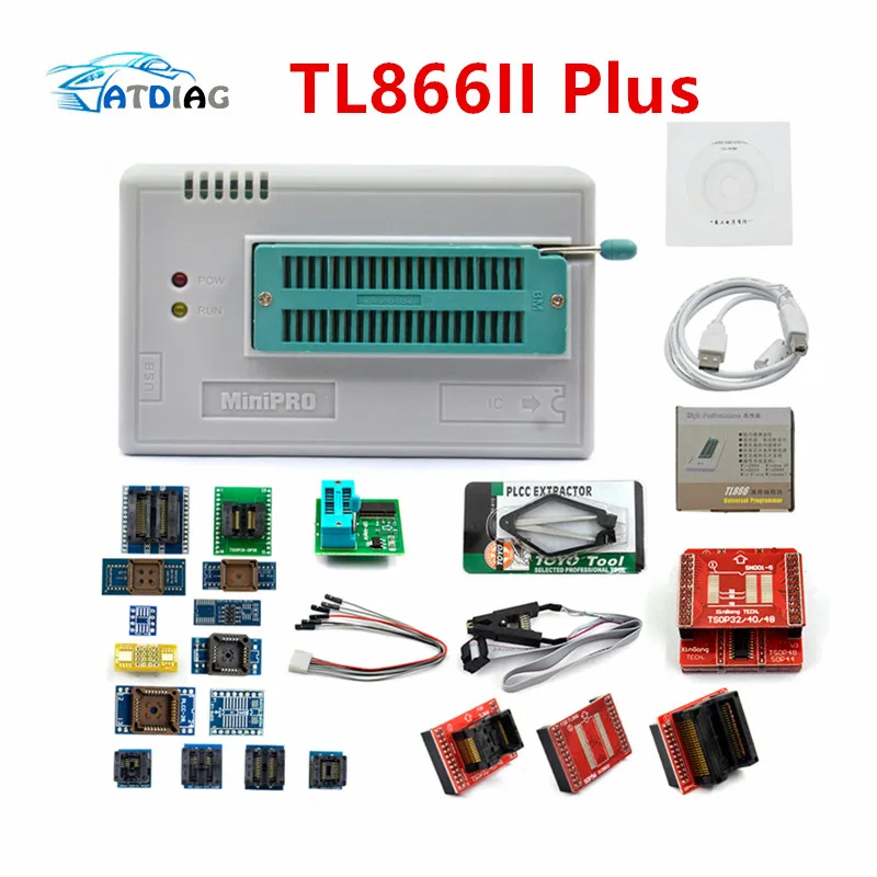 V7.21 TL866II Plus TL866A WITH 21 ADAPTER USB Universal Programmer Bios ...
