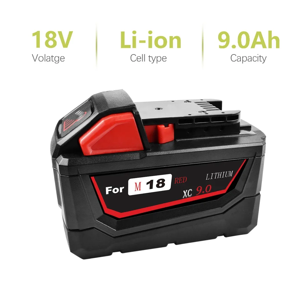 Литий-ионная аккумуляторная батарея для Milwaukee M18 6000mAh 9000mAh заменитель инструментов питания 48-11-1815 48-11-1850 48-11-1840 батарея