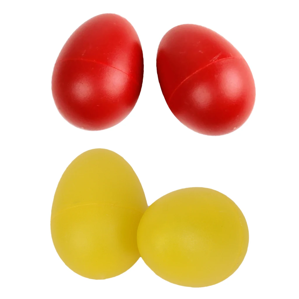 2 Pair Musical Maraca Hand Shaker Plastic Sand Egg Percussion Kids Children Toy