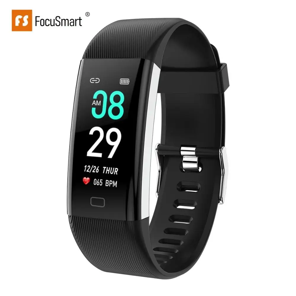 

FocusSmart New F07 Max Band Bracelet Fitness Tracker HD Color Screen Heart Rate monitor Blood Pressure Remote Camera Waterproof