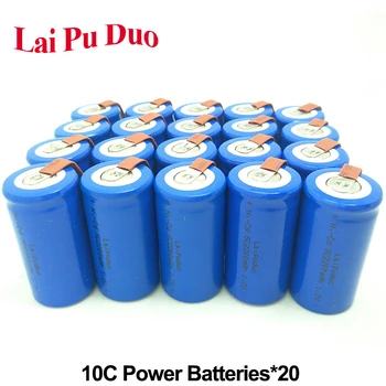

SC Battery SUB C Rechargeable Battery 1.2V 2200mah NI-CD 15A For Bosch For Hitach For Dewalt 20 Pieces Included