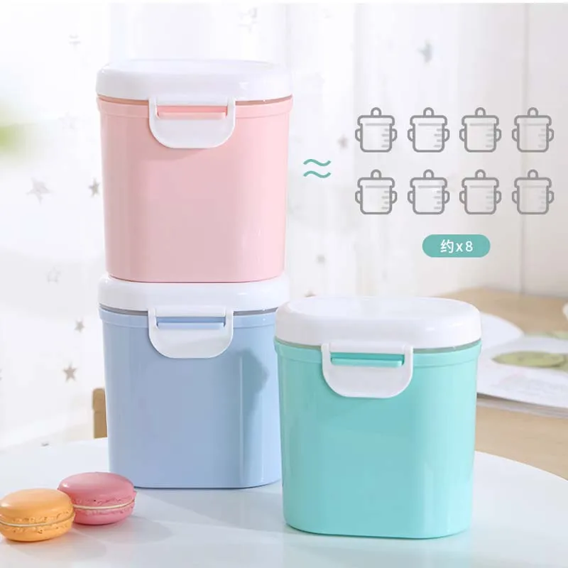 Baby's Independent Compartment Portable Milk Powder Storage Box Infant Unisex Snacking Travel Storage Box