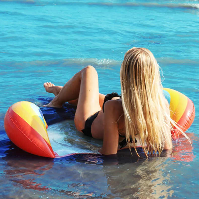 Best Inflatable Water Hammock Floating Bed Lounge Drifter Portable for Swimming Pool Beach C55K Sale