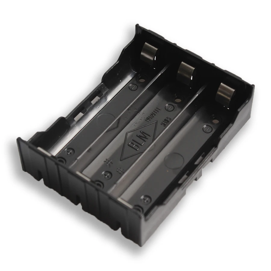 Wholesale 100Pcs/Lot 3*18650 In Parallel Plastic Battery Holder/Case Storage Box For 3*3.7V 18650 Lithium Battery With Pin
