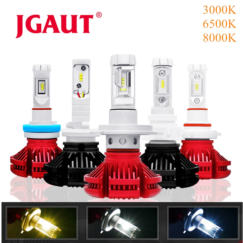 

JGAUT H7 LED Car light H1 H3 H4 Fog Bulbs Automotive Lamp X3 H11 9005 9006 CSP 16000LM Headlight 3000K 6000K 8000K Blue Yellow