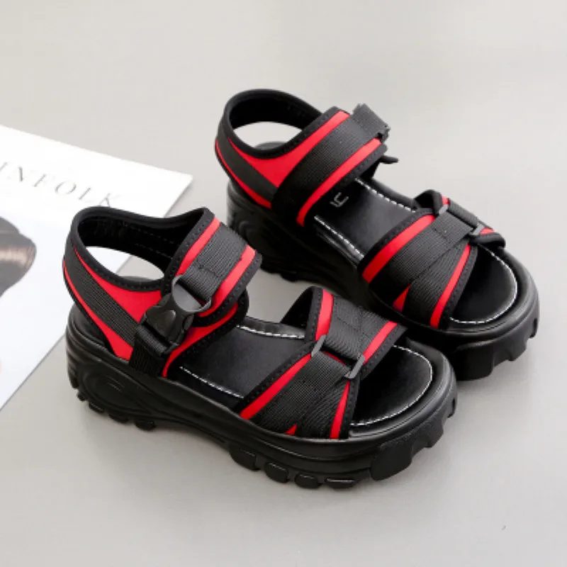 Kopen Vrouwen Sandalen 2019 Nieuwe vrouwen Muffin Platform Sandalen Vrouwelijke Zomer Schoenen Student Mode Strand Schoenen Casual Sandalen