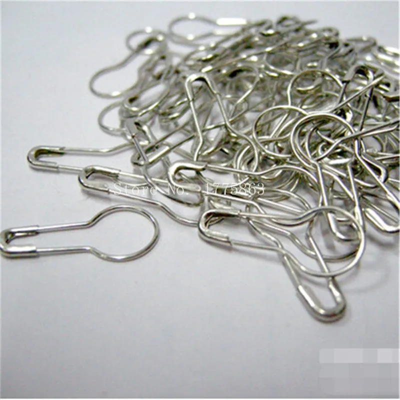 

300Pcs Small Metal Silver Safety Pins 0.8" / 20mm Gourd Pin AA7687
