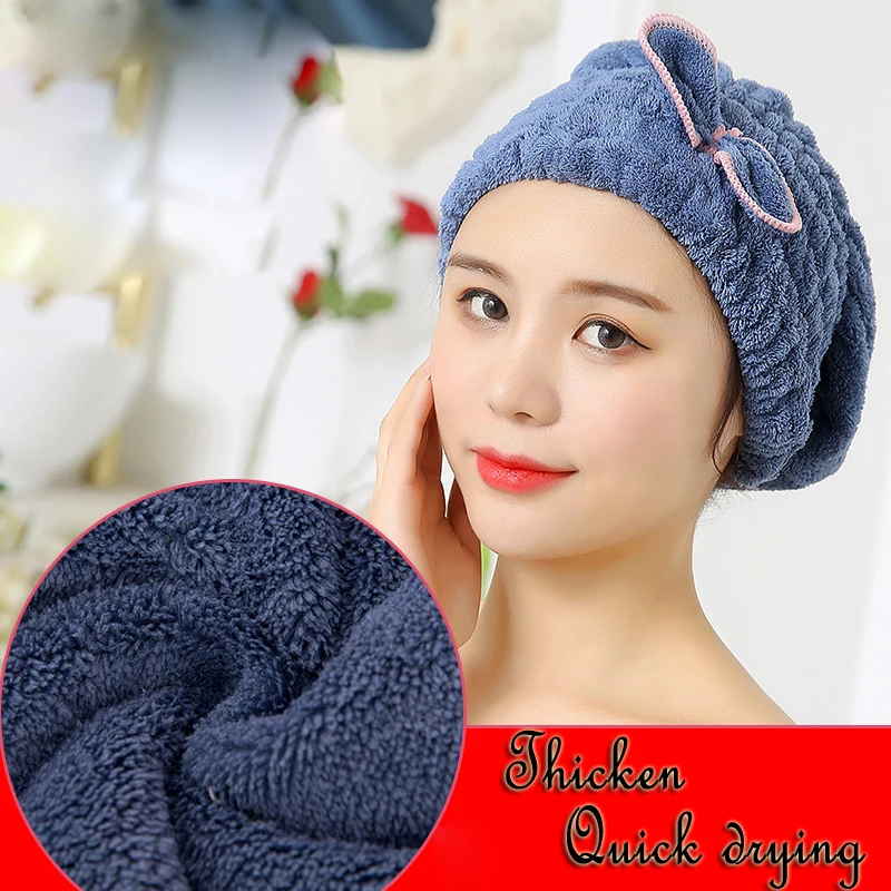 Bathroom Products 1PC Dry Hair Hat Microfiber Hair Turban Quickly Dry Hair Hat Wrapped Towel