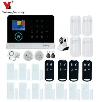 

Yobang Security-GSM/WIFI/SMS Home Alarm Kits Wireless IP Surveillance Camera Security System Motion Detect Anti-Intrusion Alarm