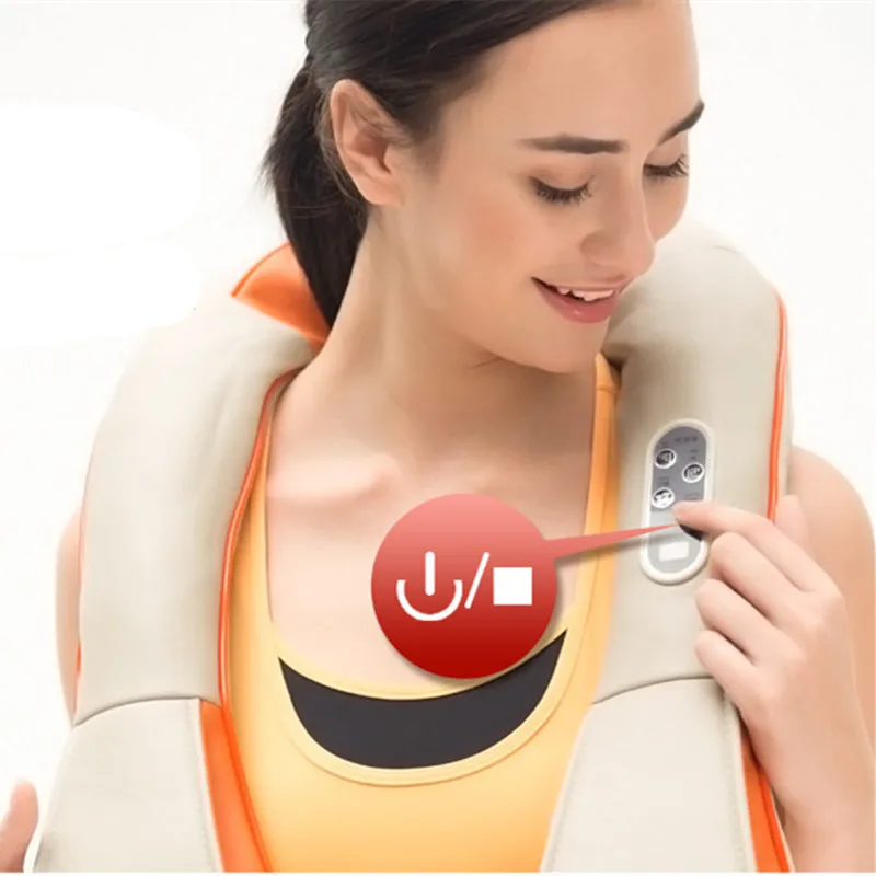 

hot U Shape Electrical Shiatsu Back Neck Shoulder Body Massager Infrared Heated Kneading Car/Home Massagem