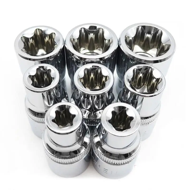 8 шт. набор торксов Torx Star 1/2 дюйма Тип E E10 E11 E12 E14 E16 E20 E22 e24 инструменты для ручного