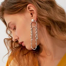 Новинка, геометрические бумажные клипсы, стильные подвески, серьги-гвоздики для женщин, модные ювелирные изделия,, бутик коллекция, серьги, 1 пара