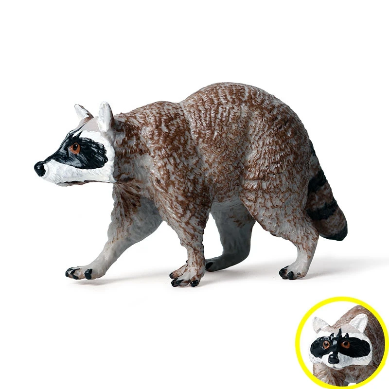 Твердое моделирование Статуэтка дикого животного игрушка модель енота