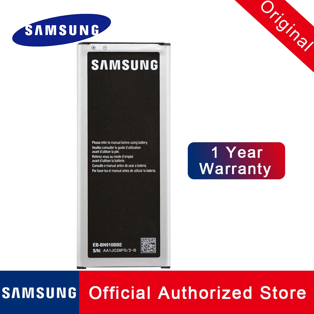 Оригинальный Samsung батарея для телефона Galaxy note 4 NFC EB BN910BBE BN910BBU Замена BatteriaN910A N910U N910F