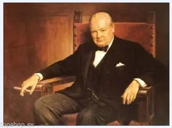 

Exquisite PORTRAIT OIL PAINTING ON CANVAS WINSTON CHURCHILL"(no framed) YH434