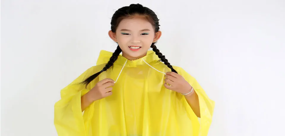 Длинный прозрачный детский плащ-дождевик для девочек, плащ-пончо, непромокаемая одежда для мальчиков и девочек, Детский рюкзак Eva, дождевик